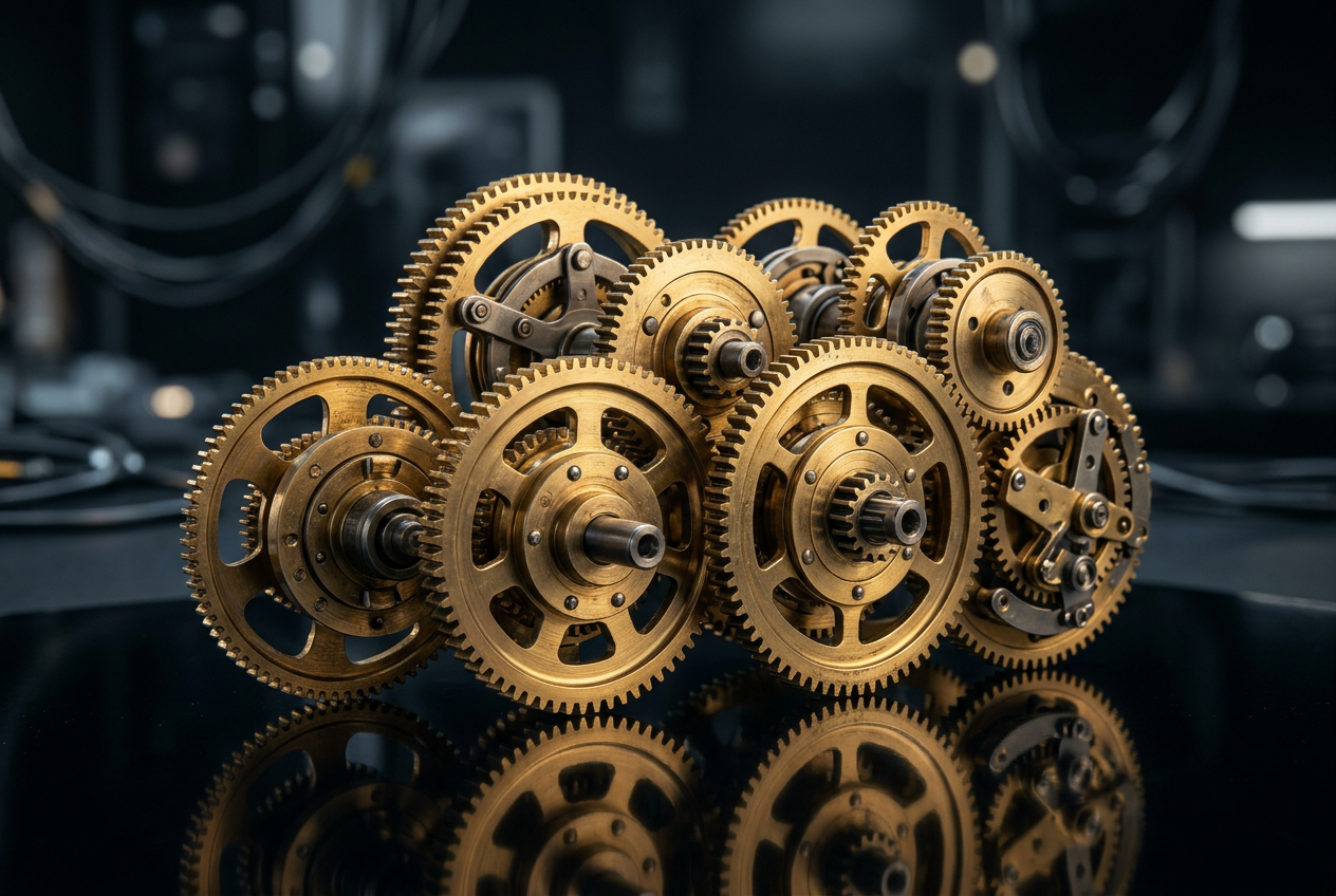 Mechanical gears representing game weighting